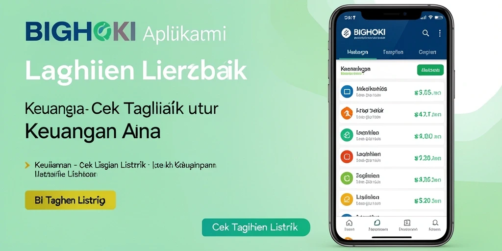 Tampilan antarmuka BIGHOKI untuk Cek Tagihan Listrik yang user-friendly.