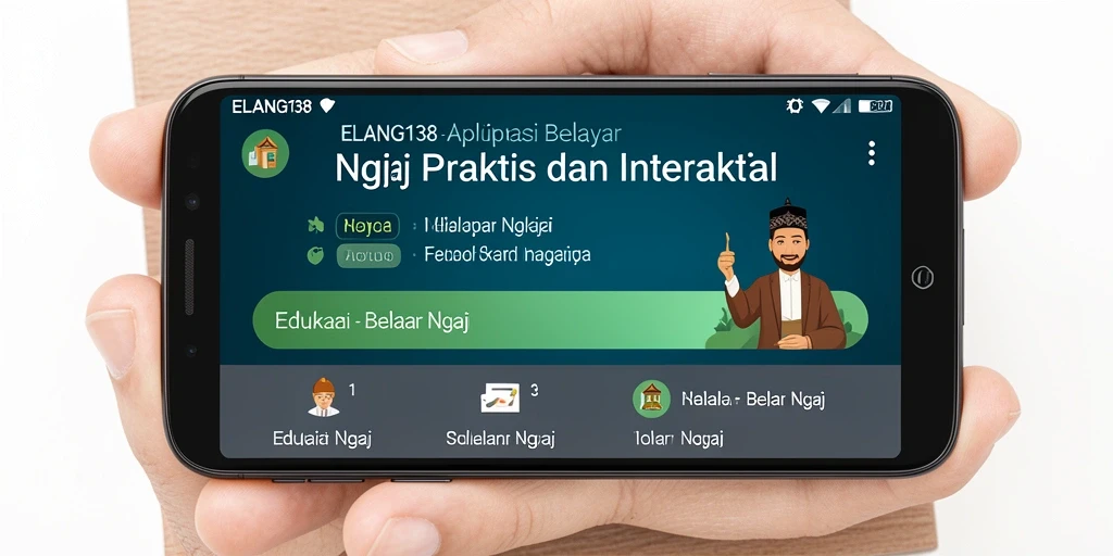 Antarmuka interaktif ELANG138 untuk belajar ngaji dengan mudah.