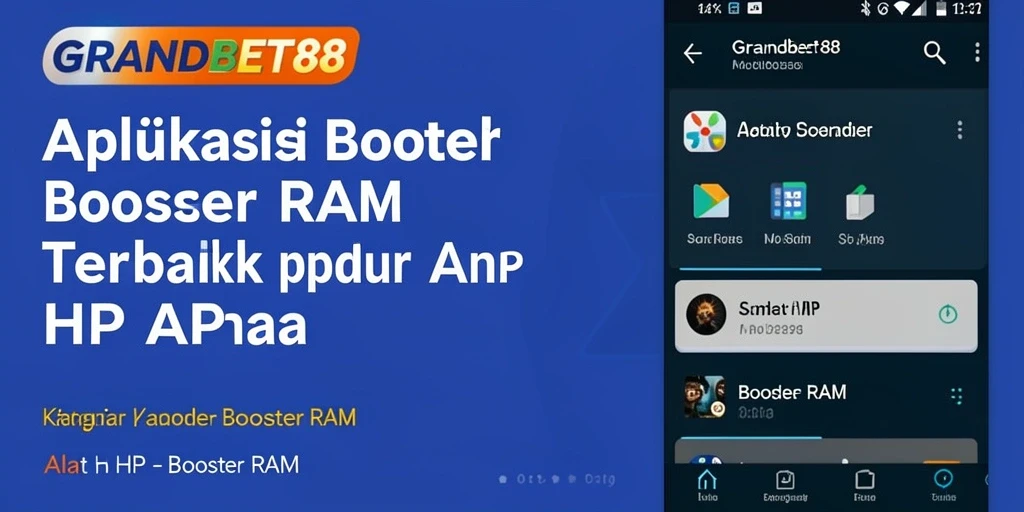 Tampilan antarmuka GRANDBET88 sebagai Booster RAM yang intuitif dan sederhana.