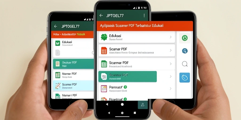 Tampilan antarmuka JPTOGEL77 pada fitur Scanner PDF.