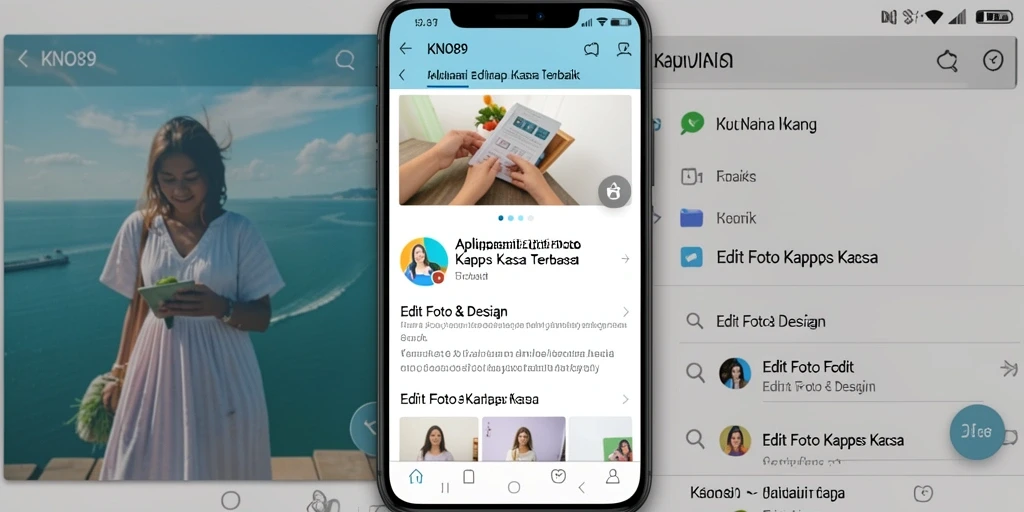 Tampilan antarmuka KNO89 yang intuitif untuk Edit Foto Kertas Kaca.