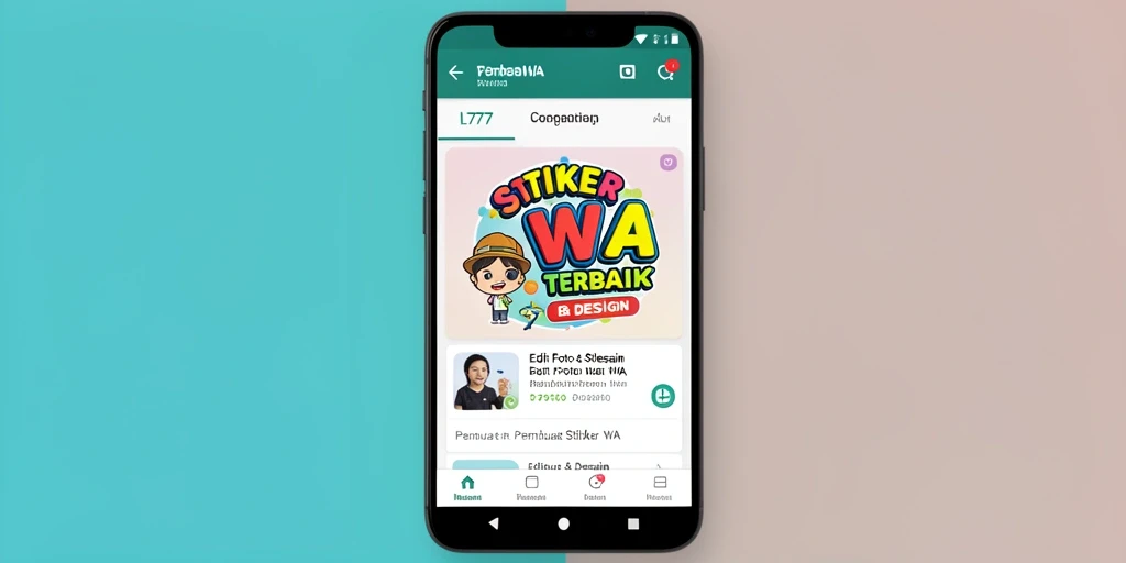 Antarmuka L777 untuk membuat stiker WA yang menarik dan kustom.