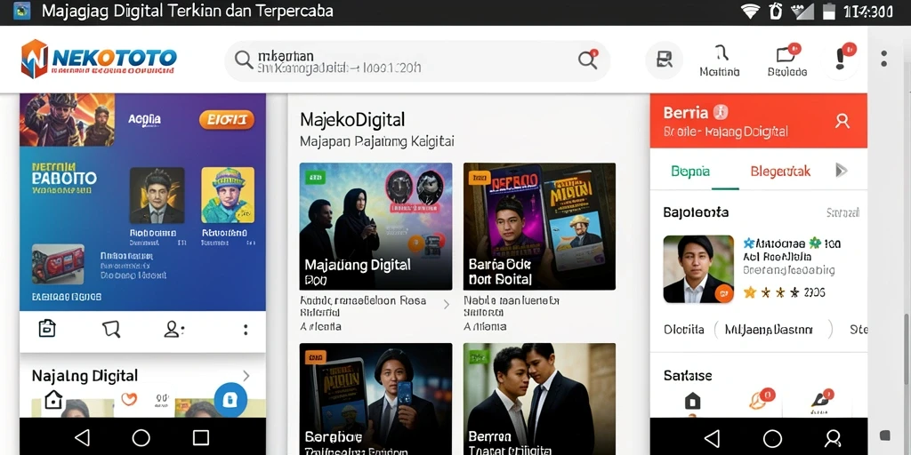 Screenshot antarmuka NEKOTOTO yang menampilkan berbagai artikel Majalah Digital.