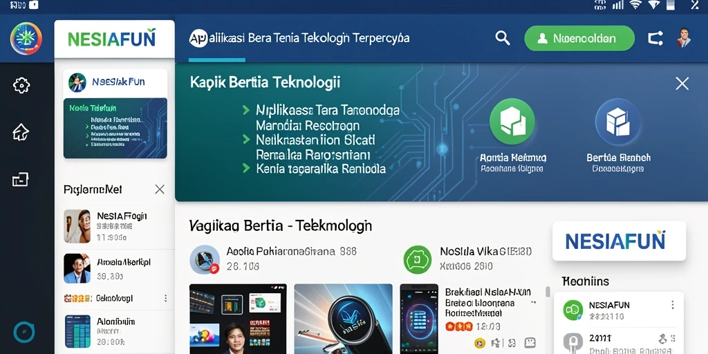 Antarmuka aplikasi NESIAFUN yang bersih dan informatif.