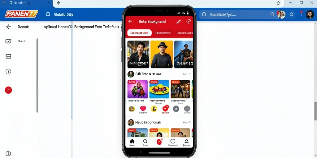 Tampilan antarmuka aplikasi Hapus Background PANEN77 yang mudah digunakan.