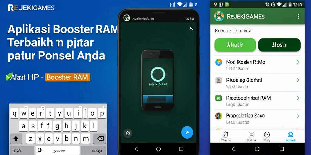 Antarmuka pengguna REJEKIGAMES yang intuitif untuk meningkatkan RAM.