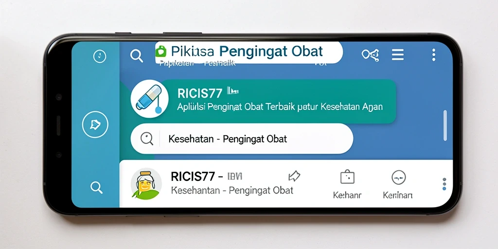Tampilan antarmuka RICIS77 yang memudahkan pengingat obat.