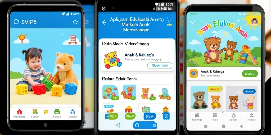 Tampilan aplikasi SVIP5 dengan fitur edukasi anak yang menarik.