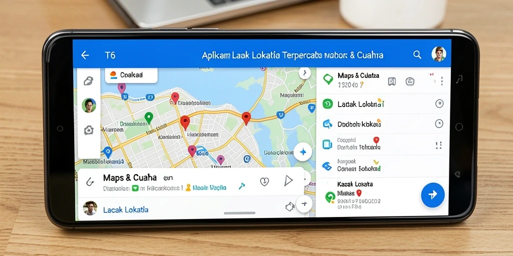 Antarmuka aplikasi T6 menampilkan fungsi pelacakan lokasi secara jelas.