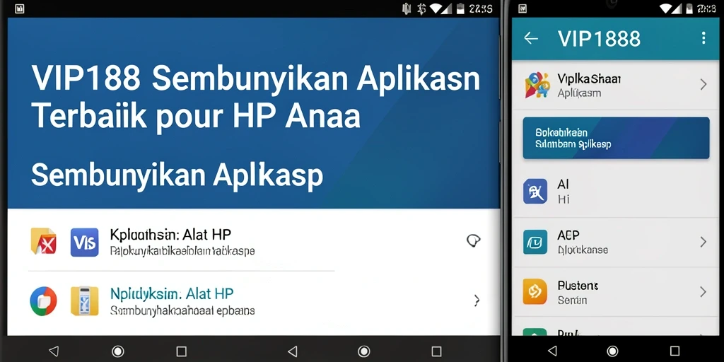 Tampilan antarmuka VIP188 yang sederhana dan efektif dalam menyembunyikan aplikasi.