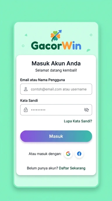 Cara Masuk Akun Gacorwin untuk Pengguna Android